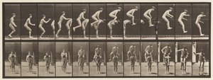 プレート168。ジャンプ;オーバーボーイズバック（リープフロッグ） 作： Eadweard Muybridge
