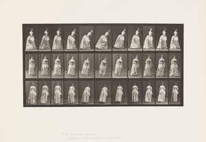 プレート198.Courtseying、1885 作： Eadweard Muybridge