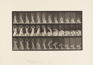 プレート206水がめを頭の上に乗せ、回転させて乗せる 作： Eadweard Muybridge