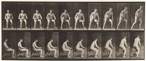 プレート249。椅子から立ち上がる 作： Eadweard Muybridge