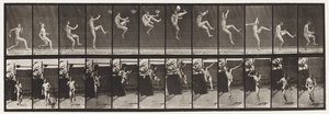 プレート366。ランニング、ヒッチ、キック 作： Eadweard Muybridge