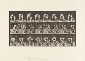 プレート381レンガを敷くメイソン 作： Eadweard Muybridge