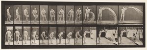 プレート399。バケットの水を空にする、1872〜1885 作： Eadweard Muybridge