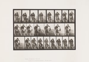 プレート403バケツの水を空にする 作： Eadweard Muybridge