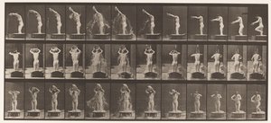 プレート409。頭上に水を注ぐ盆地 作： Eadweard Muybridge