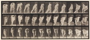 プレート416。トイレ、ドレスを着る 作： Eadweard Muybridge