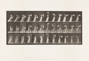 プレート 421.トイレでハンカチを肩にかける姿 作： Eadweard Muybridge
