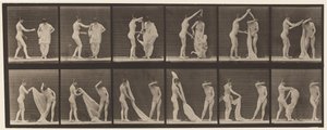 プレート427。トイレ; 2つのモデル 作： Eadweard Muybridge