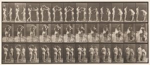 プレート4472人のモデル、10の肩から水差しを取る9 作： Eadweard Muybridge