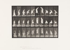 Plate 513.テーブルへの乗り降り 作： Eadweard Muybridge