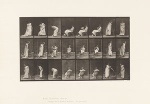 プレート518.座って、起き上がって、1885 作： Eadweard Muybridge