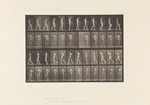プレート548.側索硬化症; A、B、ウォーキング、1885 作： Eadweard Muybridge