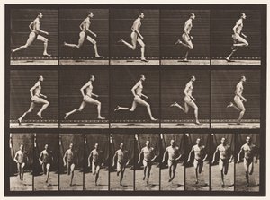 プレート60。ハーフマイル歩行でのランニング（靴） 作： Eadweard Muybridge