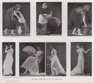 動きのある人間像。動きの雑学（モノクロ写真 作： Eadweard Muybridge