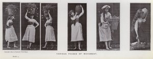 動く人間の姿。動きの様々な局面（モノクロ写真 作： Eadweard Muybridge