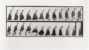 階段を上り、飛び降りる女、1887年、Animal Locomotionのプレート173