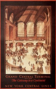 グランド セントラル ターミナル、ニューヨーク、1927 年 作： Earl Horter