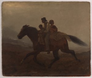 A Ride for Liberty (オイルオンボード) 作： Eastman Johnson
