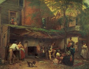 1859年の南の古いケンタッキーの家の生活