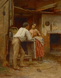 南部の求愛、1859 作： Eastman Johnson