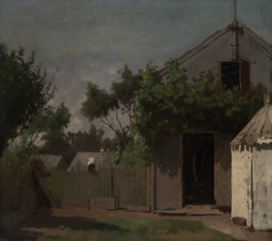 バックフェンス 作： Eastman Johnson
