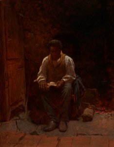 主は私の羊飼い、1863年。 作： Eastman Johnson