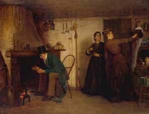 新しいボンネット、1876。 作： Eastman Johnson