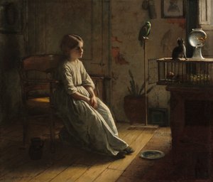 ペット、1856 作： Eastman Johnson