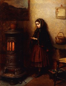 彼女の手を温める、1862 作： Eastman Johnson