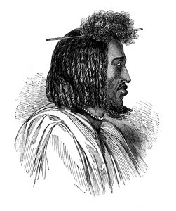 Souakinyチーフ、1848年。 作： Ebenezer Landells