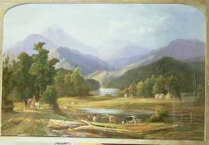 ニュージーランドの風景、1872 作： Ebenezer Wake Cook