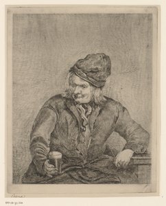 グラスとパイプを手にした老人 作： Eberhard Cornelis Rahms