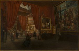 1864年、イタリア大通りのギャルリー・マルティネで開催されたウジェーヌ・ドラクロワの展覧会（油彩画）