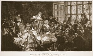 ピューリタン、HDM Spence-Jonesによる「イングランドの教会：人々の歴史」のイラスト、パブ。 1910年頃（セピア写真）