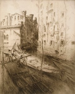 1906年、ヴェネツィアのユダヤ人ゲットー。 作： Edgar Chahine