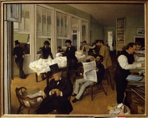 ニューオーリンズのコットンオフィス 作： Edgar Degas