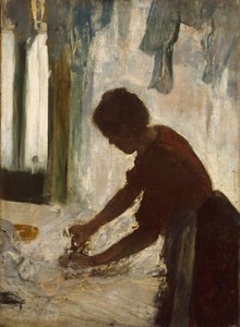 アイロンをかける女性、1873 作： Edgar Degas
