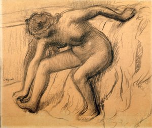 入浴後、1892年。 作： Edgar Degas