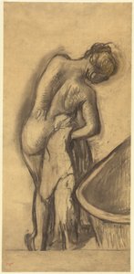 風呂上がり：体を乾かす女 1900年頃 （パステル） 作： Edgar Degas