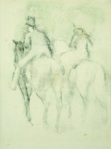 アマゾンとライダー、 作： Edgar Degas