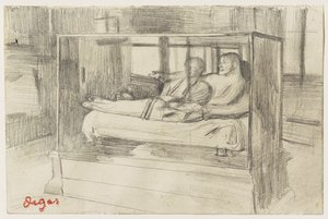 ルーヴル美術館：エトルリアの石棺、1879年 作： Edgar Degas