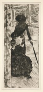 ルーヴルで：絵画（メアリー・カサット） 作： Edgar Degas