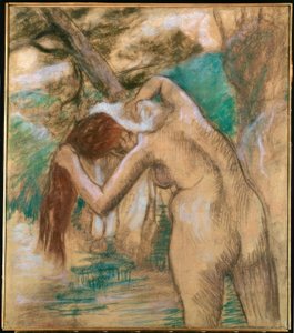 水辺の水浴び 作： Edgar Degas