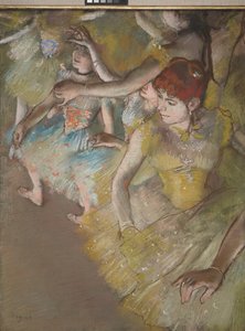 ステージ上のバレエダンサー 作： Edgar Degas
