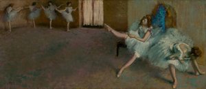 バレエの前、1890年1892年。 作： Edgar Degas
