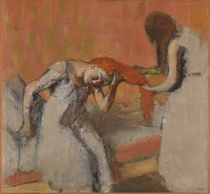 コーミング時（髪形）。 1892-95 作： Edgar Degas