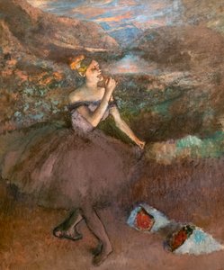 ブーケダンサー。1895-1900年頃油彩・キャンバス 作： Edgar Degas