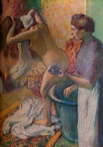 入浴後の朝食、1883年 作： Edgar Degas