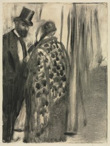 会話：LudovicHalévyとMadame Cardinal The Conversation、c.1880-1883。 作： Edgar Degas