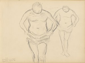 セザンヌの『海水浴客』のコピー 作： Edgar Degas